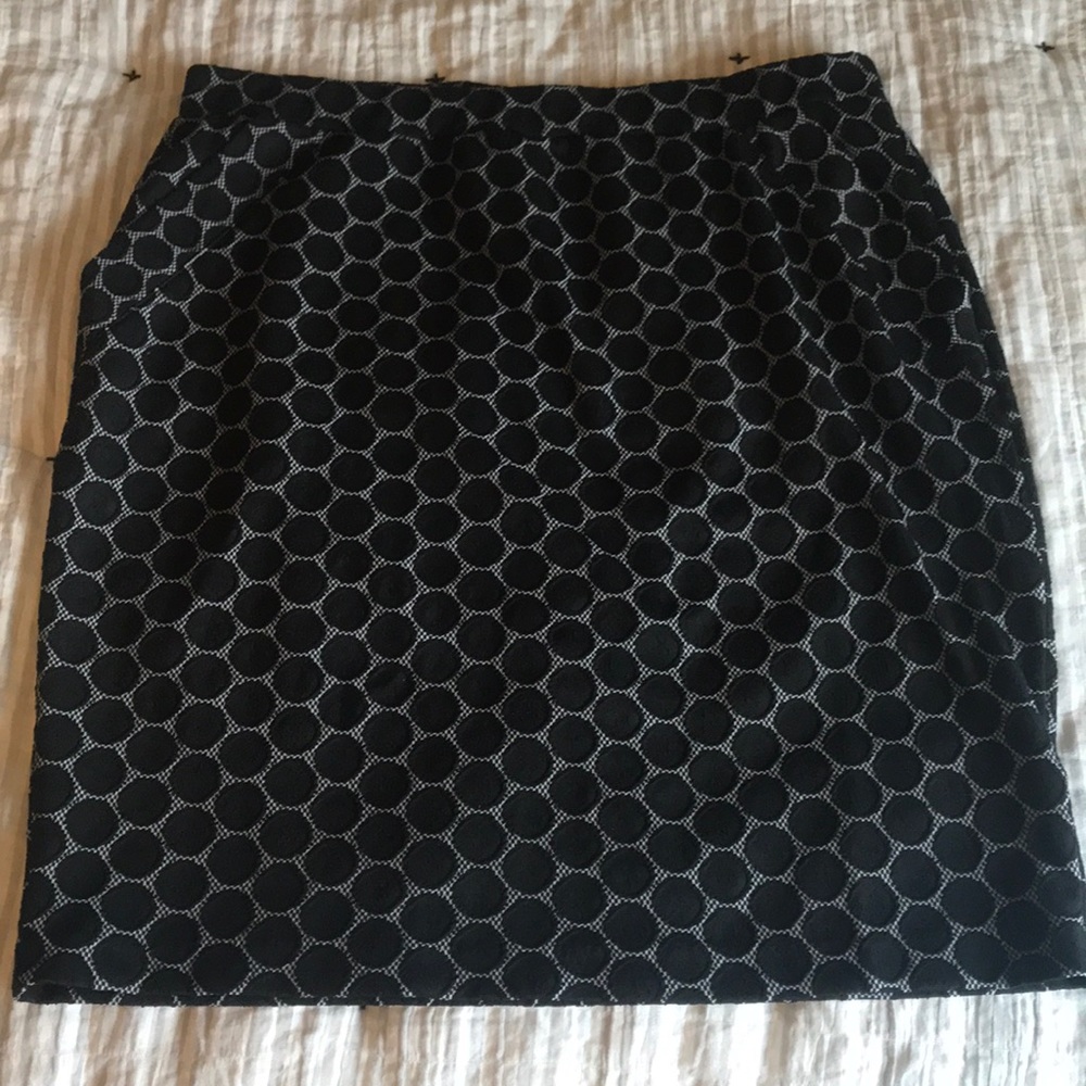 Black and White Pencil Skirt